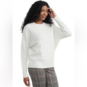 NWT MEXX White Cable Knit Sweater- Medium